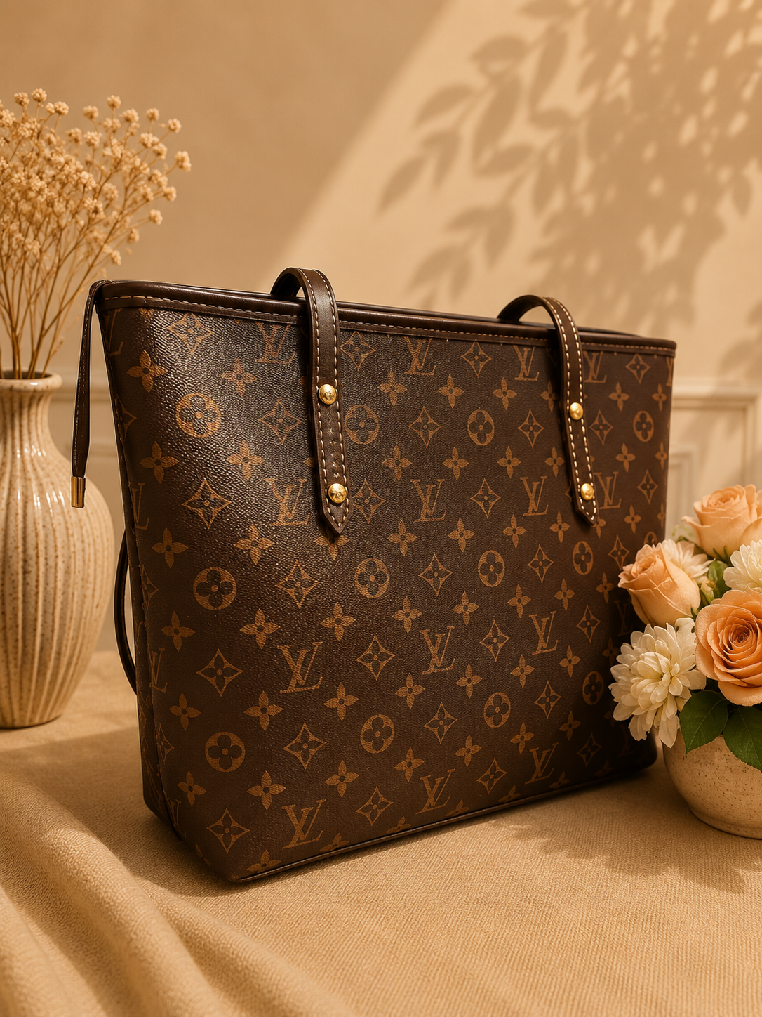 Louis Vuitton Style Luxury Tote Bag