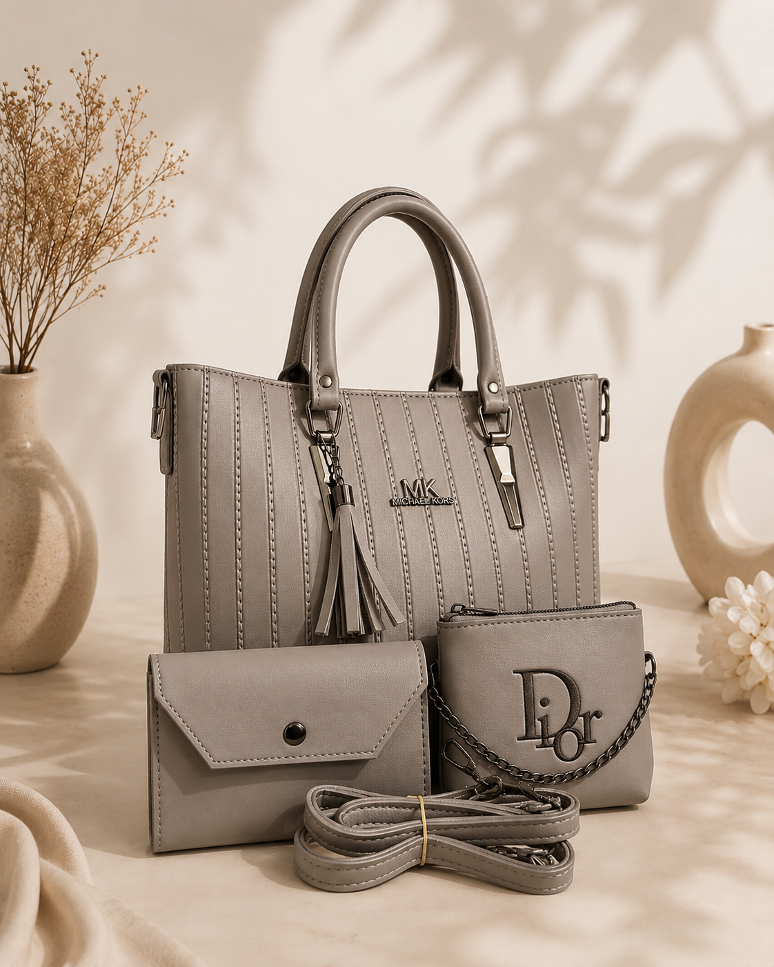 MK-Inspired 4-Piece Luxury Tote & Handbag Combo Set