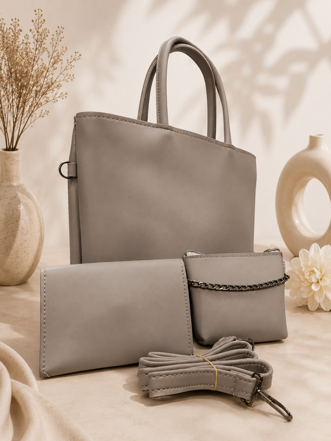 MK-Inspired 4-Piece Luxury Tote & Handbag Combo Set