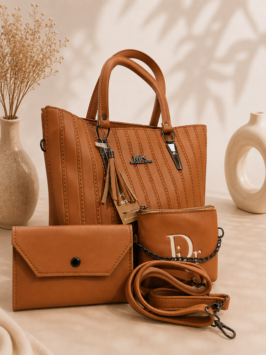 MK-Inspired 4-Piece Luxury Tote & Handbag Combo Set