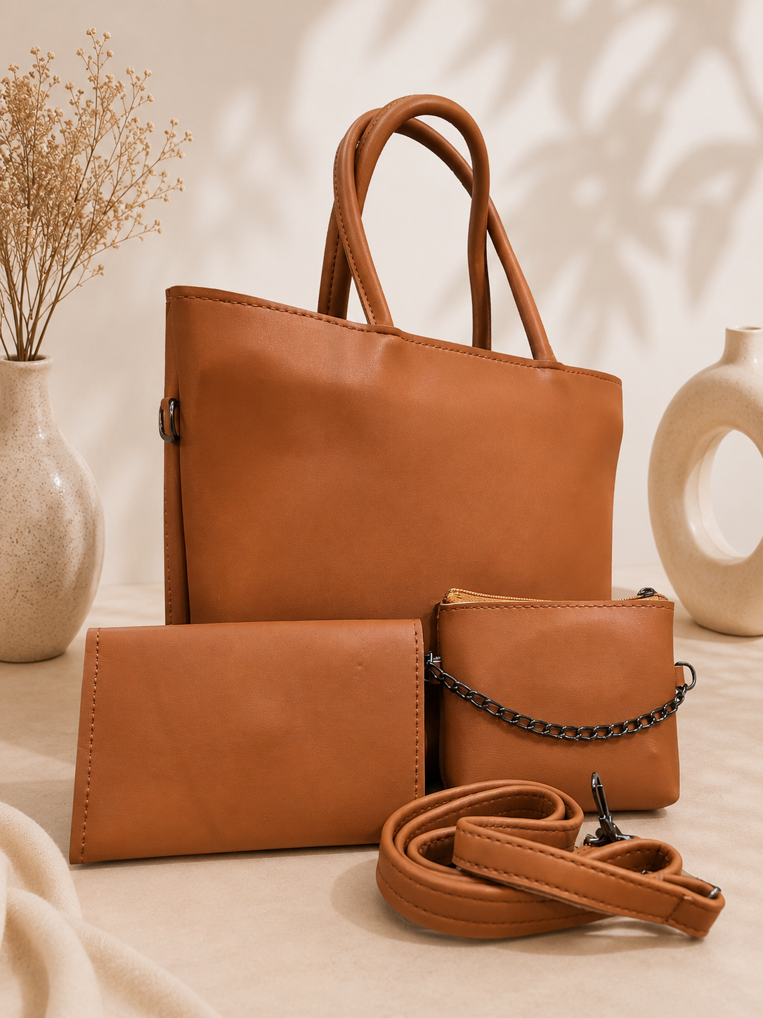 MK-Inspired 4-Piece Luxury Tote & Handbag Combo Set