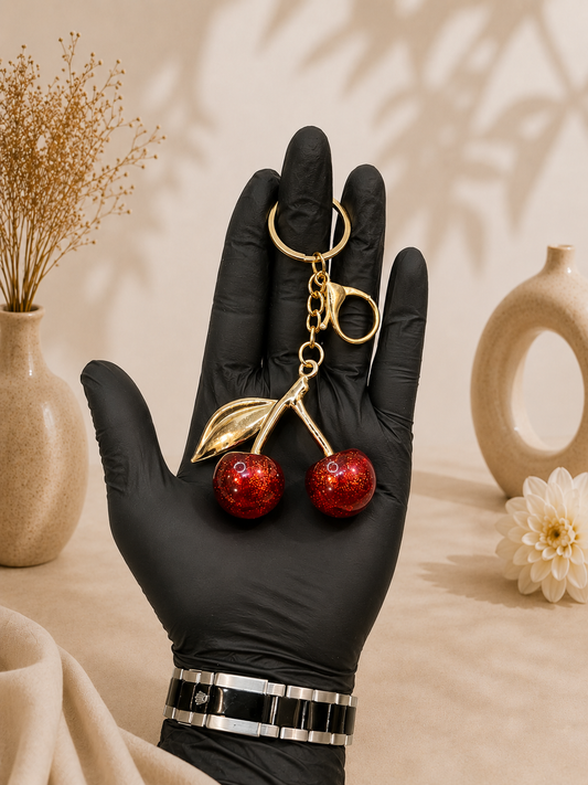 Cherry Keychain – Sparkling Luxury Bag Charm