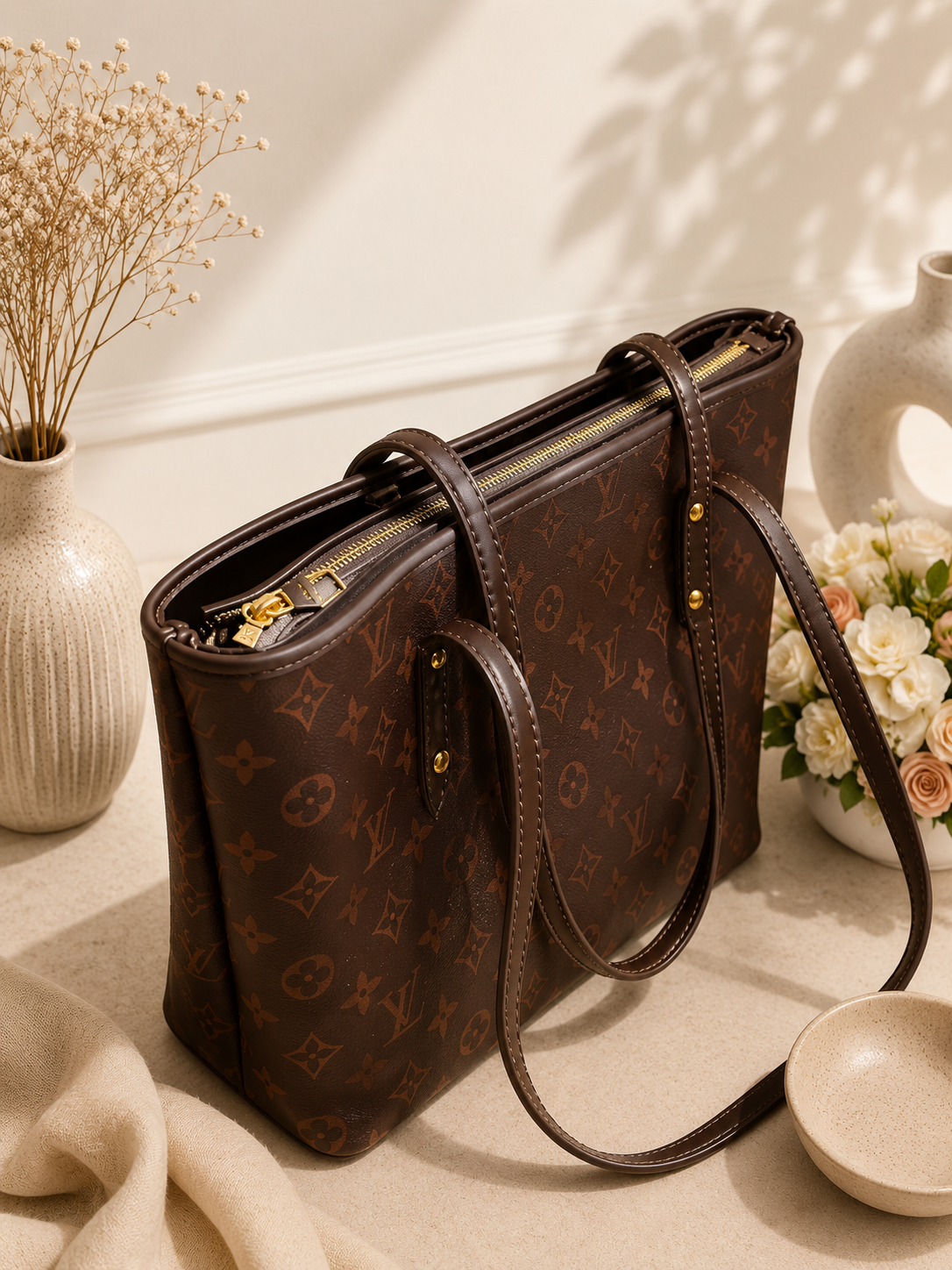 Louis Vuitton Style Luxury Tote Bag