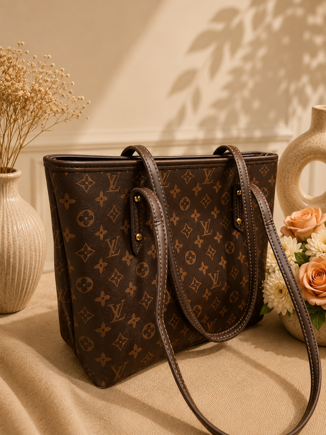 Louis Vuitton Style Luxury Tote Bag