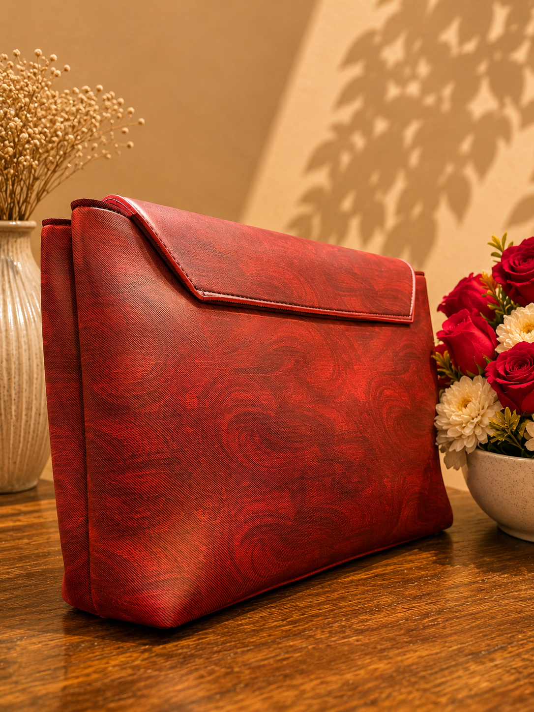 Vintage Lock Multi-Compartment Tote & Shoulder Bag