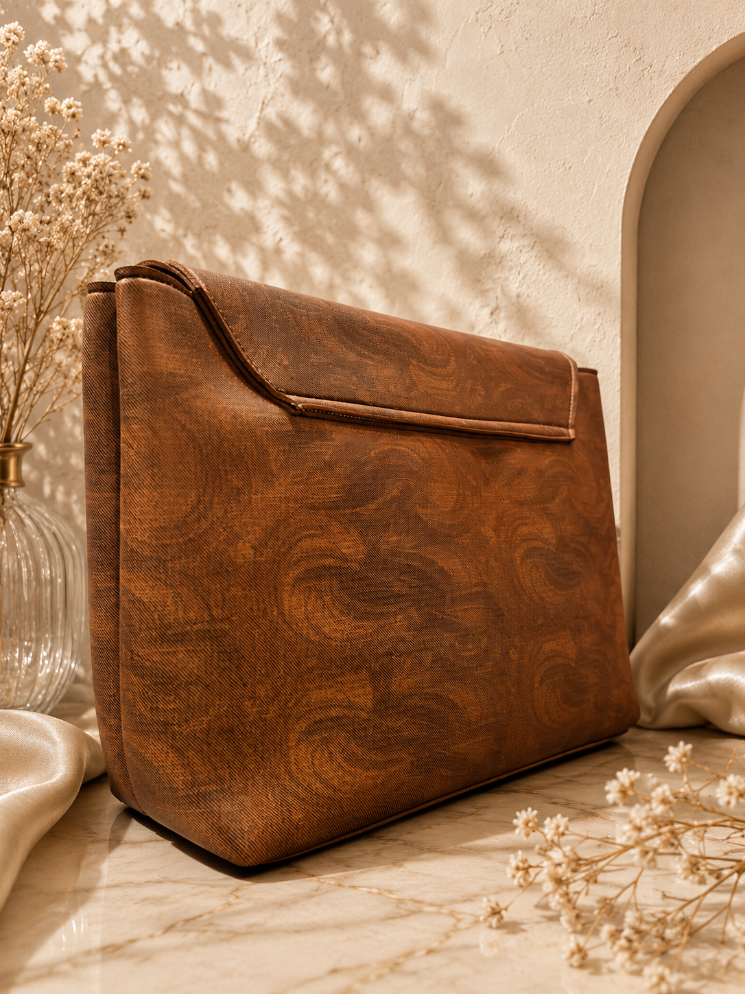 Vintage Lock Multi-Compartment Tote & Shoulder Bag