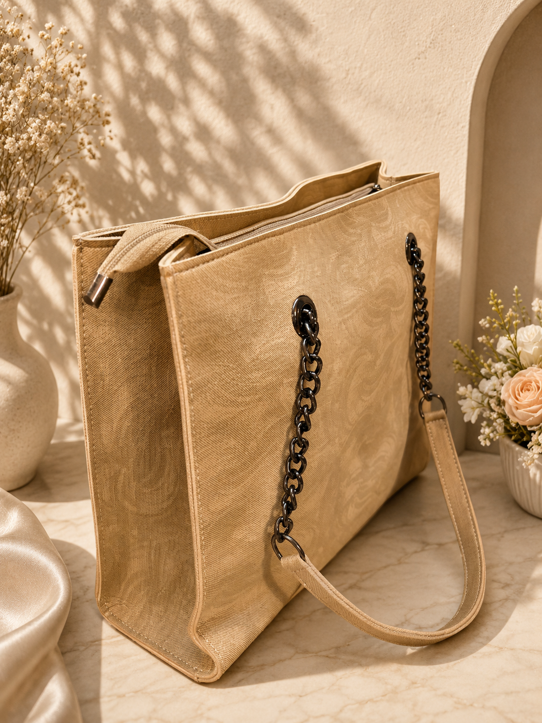 Gucci-Inspired Premium Chain Tote Bag