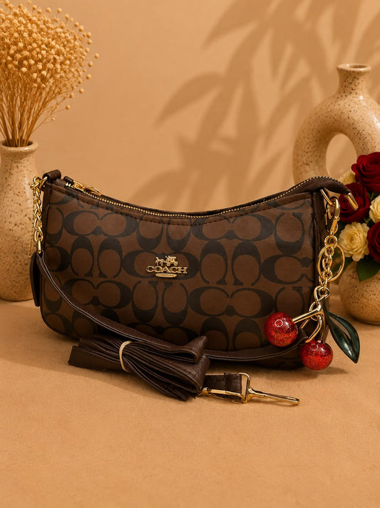 Coach Inspired Shoulder Bag(With Free Cherry Charm)