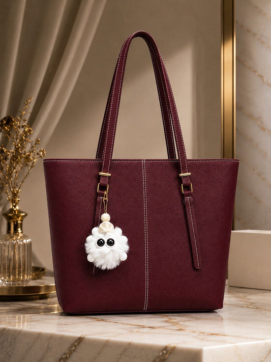 High Quality Tote Bag With Free Fur Keychain